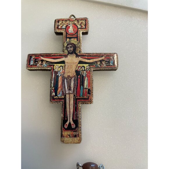 Lot Of Religious Crucifixes Handmade Rosaries Scapula & Finger Rosary Keychain - Picture 6 of 13